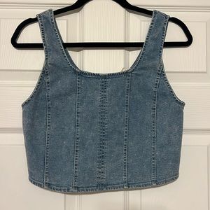 Denim corset top large